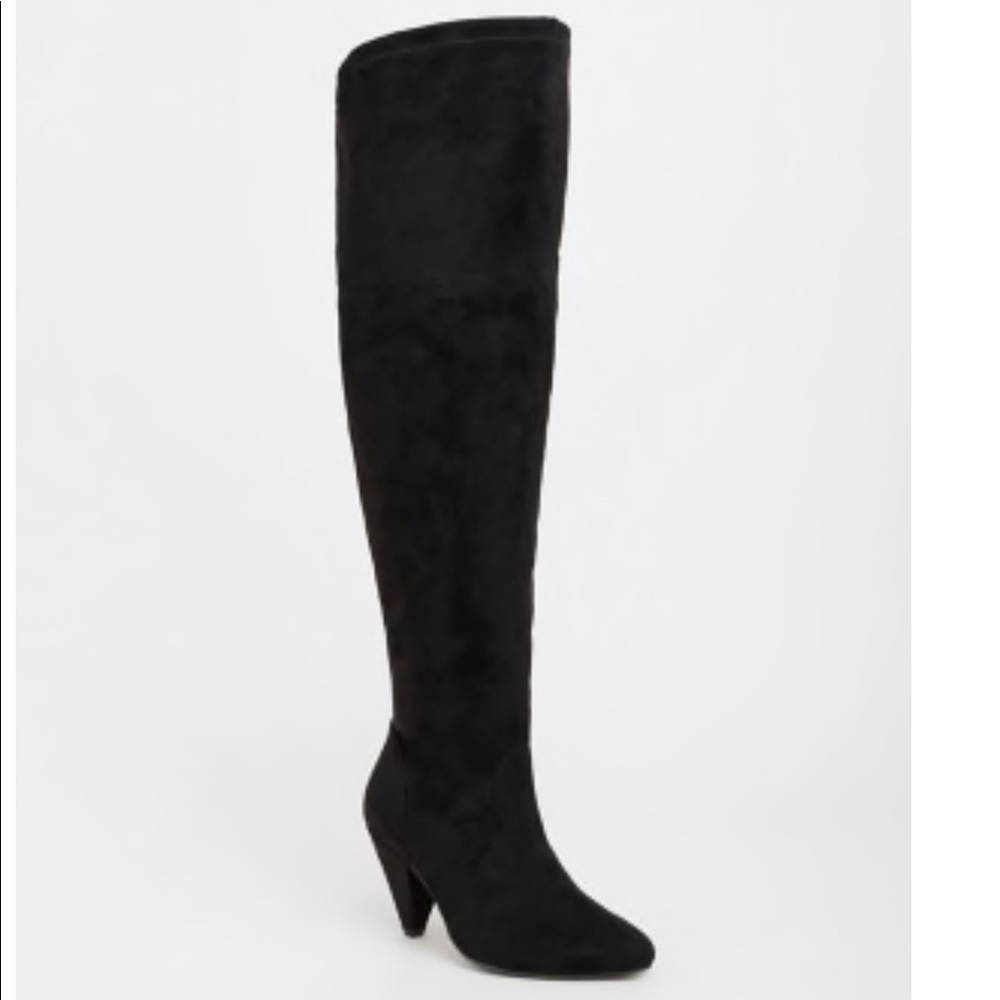Suede knee high boots